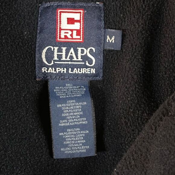 Chaps Ralph Lauren Mens Size Medium Jacket Dark Green Fleece Lined - Picture 4 of 10